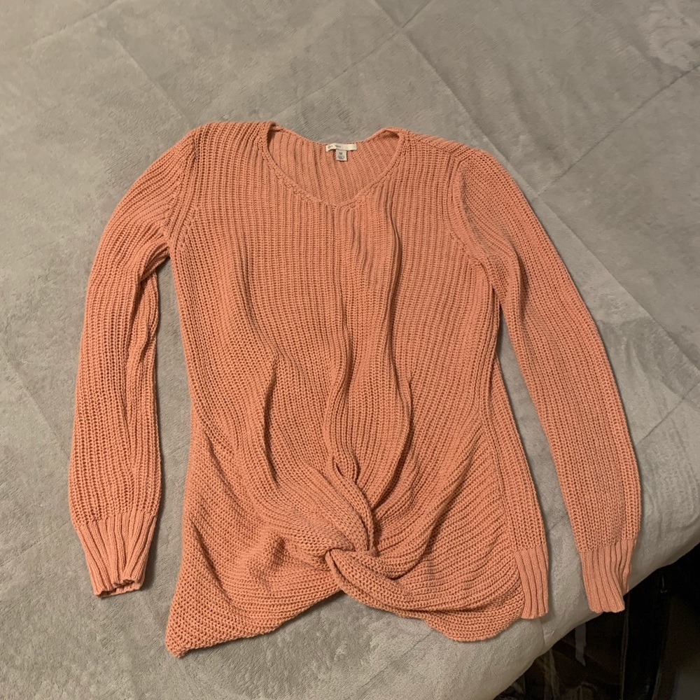 light pink sweater